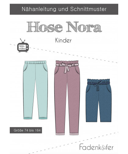 Paperbaghose "Nora" by Fadenkäfer, Papierschnittmuster