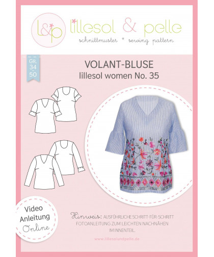 Volant-Bluse - Women No. 35 by lillesol & pelle, Papierschnitt