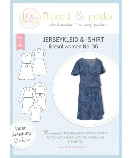 Jerseykleid & -Shirt - Women No. 36 by lillesol & pelle, Papierschnitt