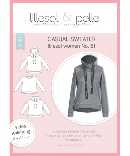 Casual Sweater - Women No. 61 by lillesol & pelle, Papierschnitt