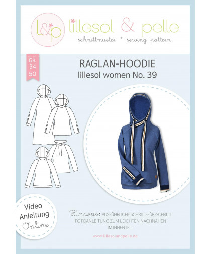 Raglan-Hoodie - Women No. 39 by lillesol & pelle, Papierschnitt