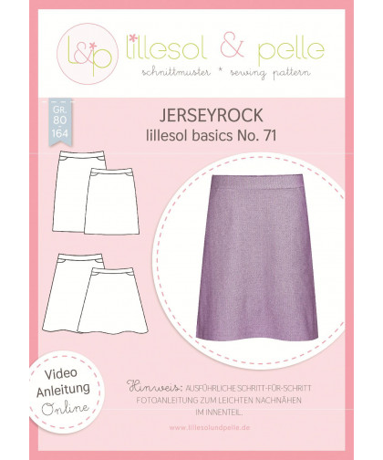 Jerseyrock  - basics No. 71 by lillesol & pelle, Papierschnitt