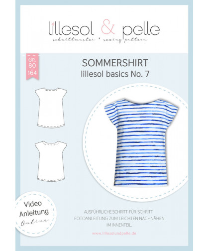 Sommershirt - basics No. 7 by lillesol & pelle, Papierschnitt