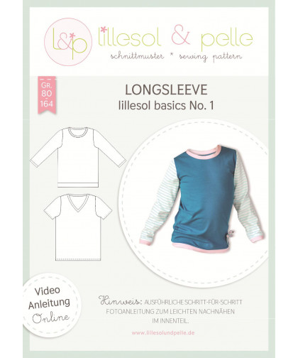 Longsleeve - basics No. 1 by lillesol & pelle, Papierschnitt