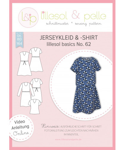 Jerseykleid & -Shirt - basics No.62 by lillesol & pelle, Papierschnitt