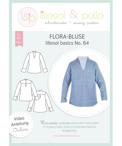 Bluse "Flora" basics No. 64 by lillesol & pelle, Papierschnitt