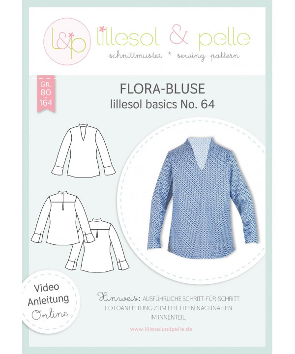 Bluse "Flora" basics No. 64 by lillesol & pelle, Papierschnitt