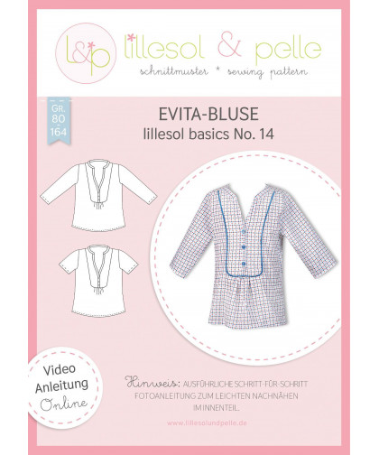 Bluse "Evita" basics No. 14 by lillesol & pelle, Papierschnitt