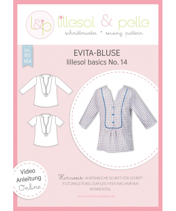 Bluse "Evita" basics No. 14 by lillesol & pelle, Papierschnitt