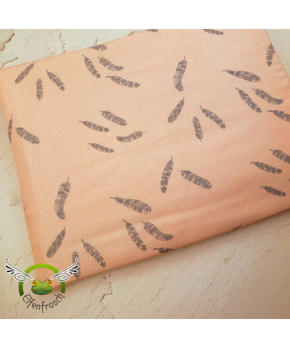 REST 1m Leinen "Federn" apricot