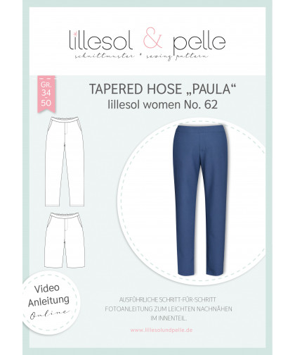 Tapered Hose "Paula" - Women No. 62 by lillesol & pelle, Papierschnitt