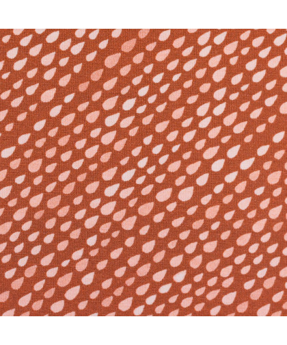 0,1m  Jersey "Let's Rain again" Tropfen - terracotta