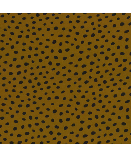 0,1m Viskose "Pauline" Dots - curry