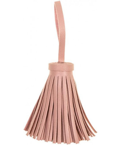 Quaste/Tassel mit Aufhänger aus Kunstleder Rosa