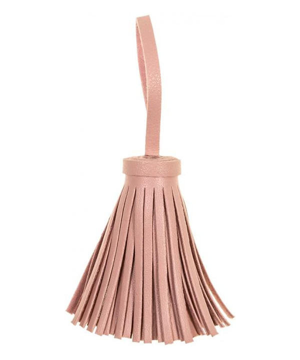 Quaste/Tassel mit Aufhänger aus Kunstleder Rosa