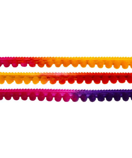 1m Pomponborte Multicolor 10mm
