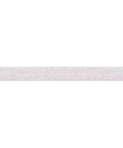 1m Elastic-Band 10mm irisierend weiß