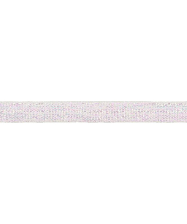 1m Elastic-Band 10mm irisierend weiß