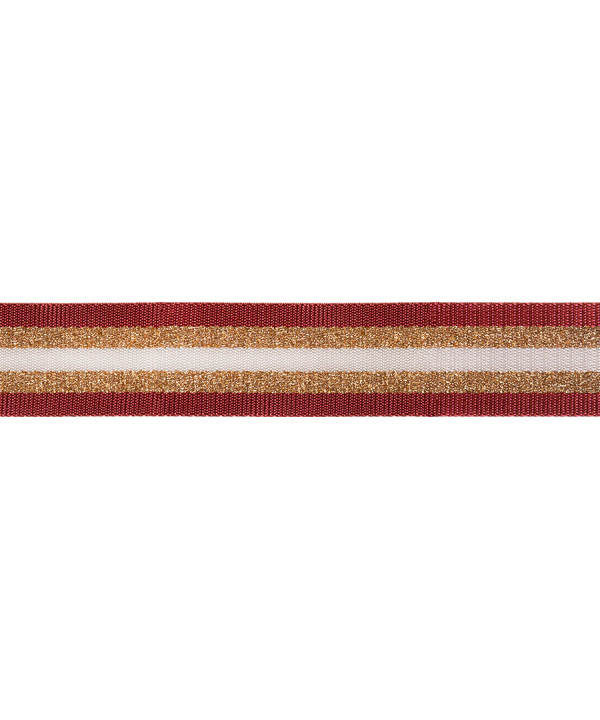 Gurtband Lurex dunkelrot 38 mm