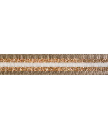 0,1m Gurtband Lurex beige 38 mm