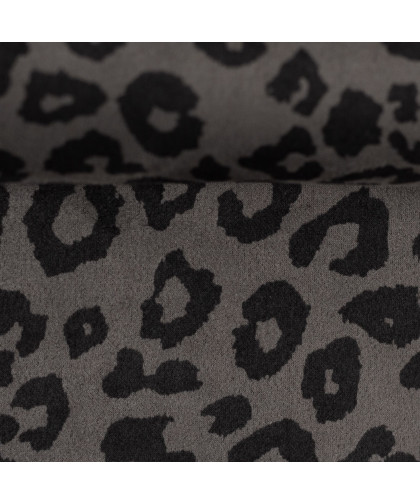 0,1m Wildlederimitat Stretch Suede "Clara" Leo - grau (285)