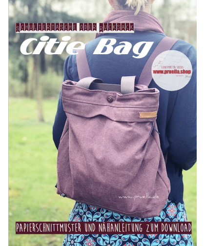 Rucksack / Schultertasche "Citie Bag" by Prülla, Papierschnitt