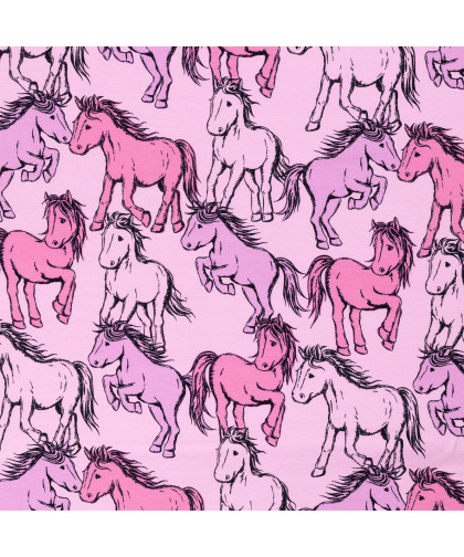 0,1m Sweat French Terry "Free Horses" by Steinbeck