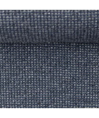 0,1m Doubleface Waffelstrick "Drogon" - jeansblau