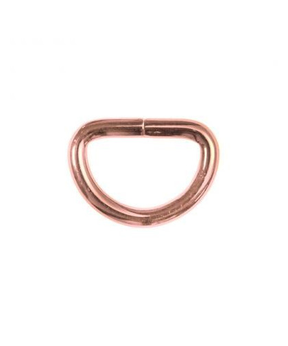 Halbrundring / D-Ring 25mm rosegold / kupfer