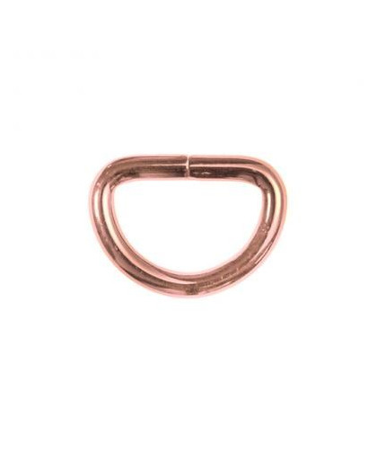 Halbrundring / D-Ring 25mm rosegold / kupfer