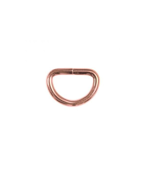 Halbrundring / D-Ring 25mm rosegold / kupfer