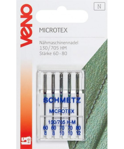 Nähmaschinennadeln MICROTEX Stärke 60-80 // 130/705 H