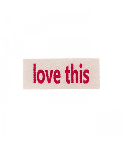 Label / Etikett / Aufnäher - love this