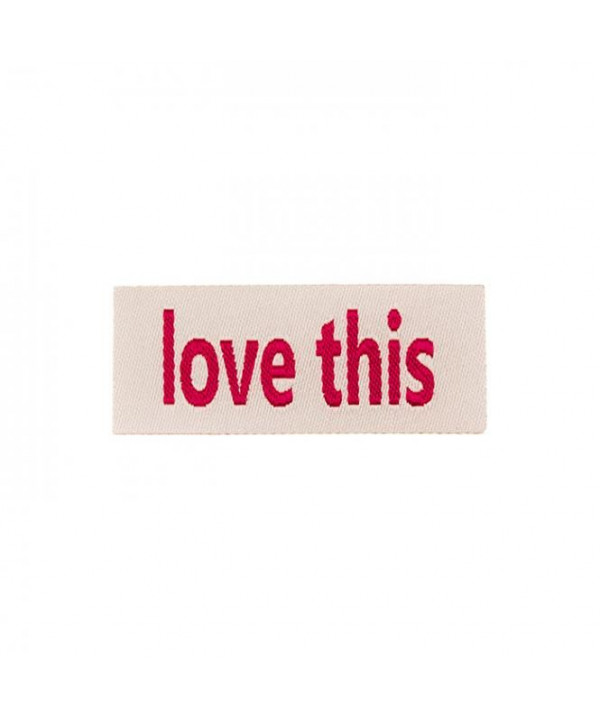 Label / Etikett / Aufnäher - love this