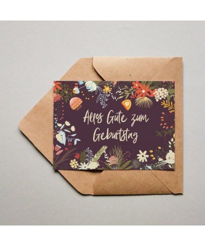 Postkarte "Alles Gute zum Geburtstag (Blumen)"