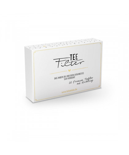 Teefilter in der Geschenkschachtel