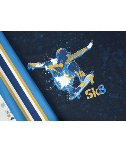 1 Panel French Terry "Sk8" by lycklig design