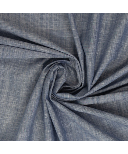 0,1m Baumwoll-Chambray "Sanna" - rauchblau
