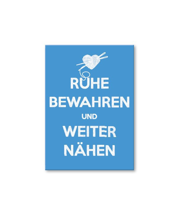 Postkarte - Ruhe bewahren und weiter nähen