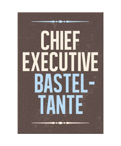 Postkarte - Chief executive Basteltante