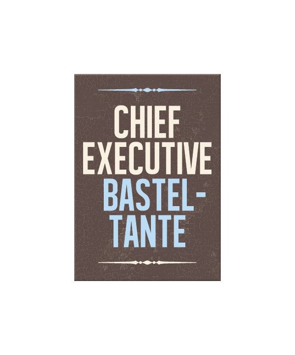 Postkarte - Chief executive Basteltante