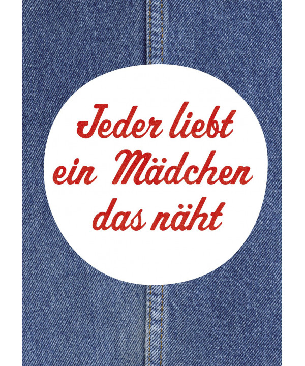 Postkarte - Jeder liebt ein Mädchen das näht