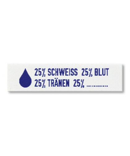 Etikett - Schweiss, Blut, Tränen