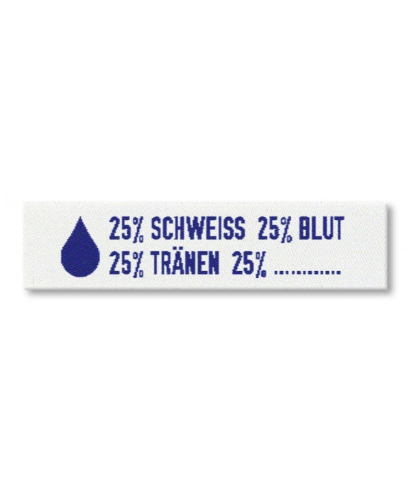 Etikett - Schweiss, Blut, Tränen