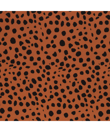 Viskose "Pauline" Dots - rostbraun
