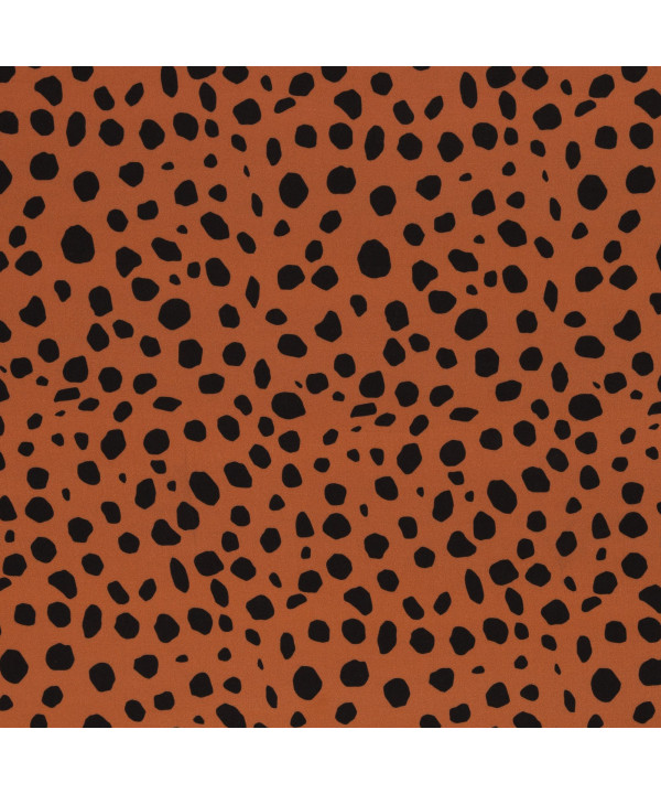 Viskose "Pauline" Dots - rostbraun