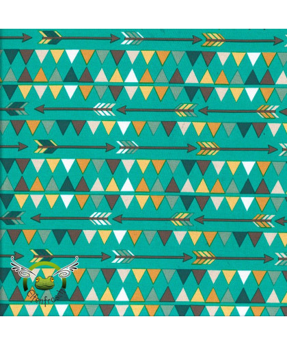 0,1m Jersey "Vicente" Dreiecke petrol