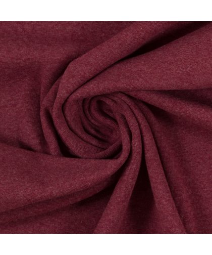Feinstrick-Bündchen "Heike" Melange bordeaux