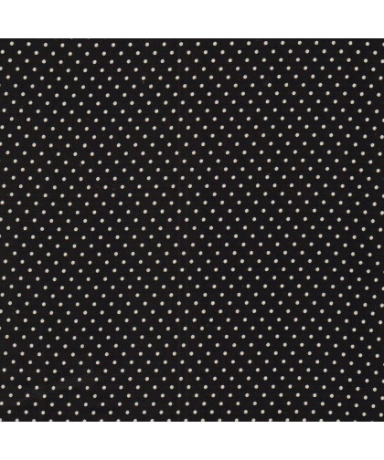 0,1m Baumwolle "Judith" 2mm Punkte Schwarz 100299
