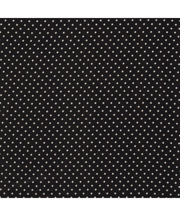 0,1m Baumwolle "Judith" 2mm Punkte Schwarz 100299